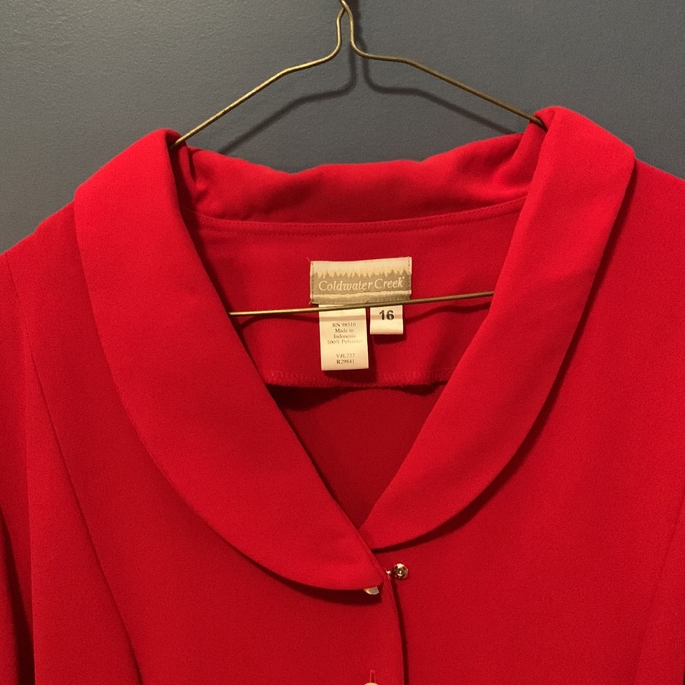 Red Collared Dress - Picture 3 of 7